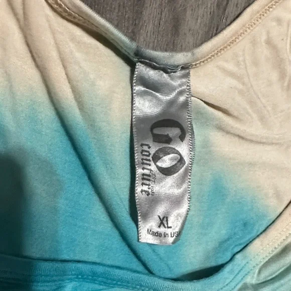 Go Couture Spiral Tie-Dye Maxi Dress - Blue and Cream - Picture 2 of 7